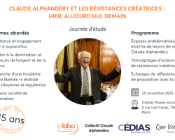 Journée d'étude sur Claude Alphandéry, le 25 novembre 2025